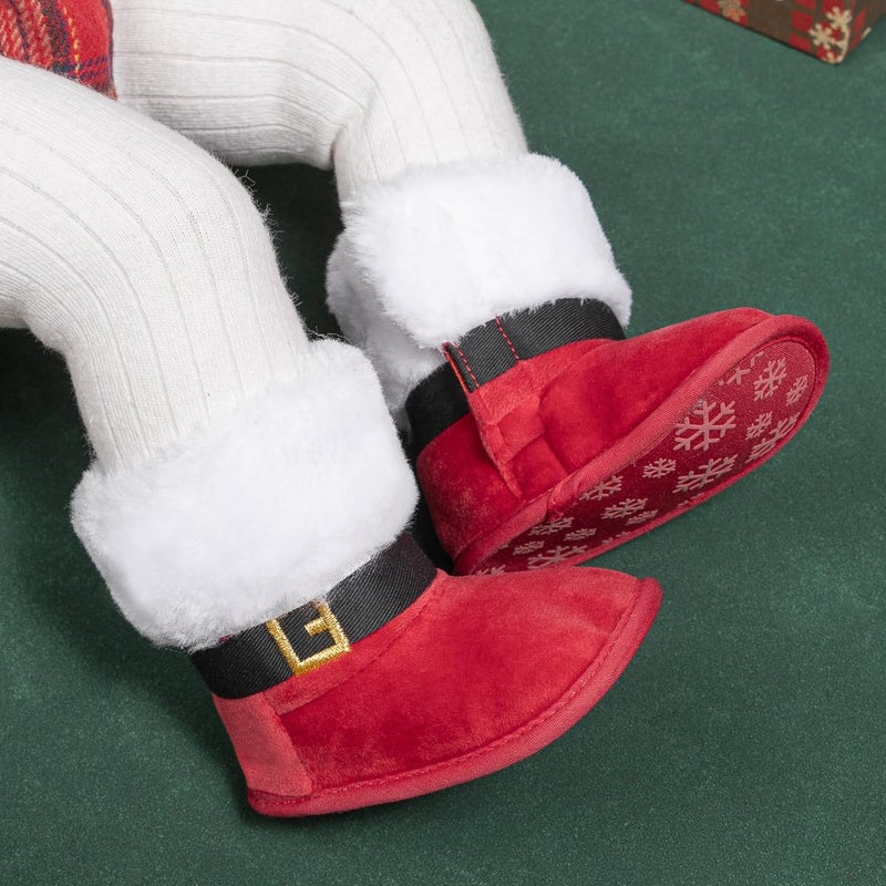 HsdsBebe Infant Baby Premium Buttons Snow Boots Anti-Skid Rubber Sole for Toddler Boys Girls Winter Warm Crib Shoes - Image 2